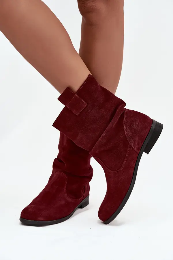 Zazoo Leather Suede Women's Boots with Ruffle Lining Insulated Zazoo