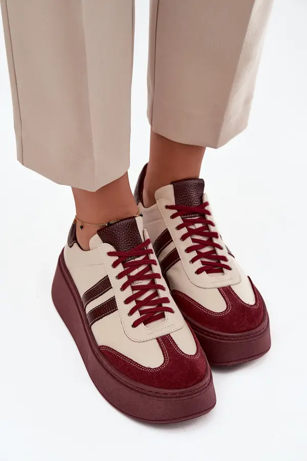 Zazoo Leather Women's Sneakers on Platform Zazoo