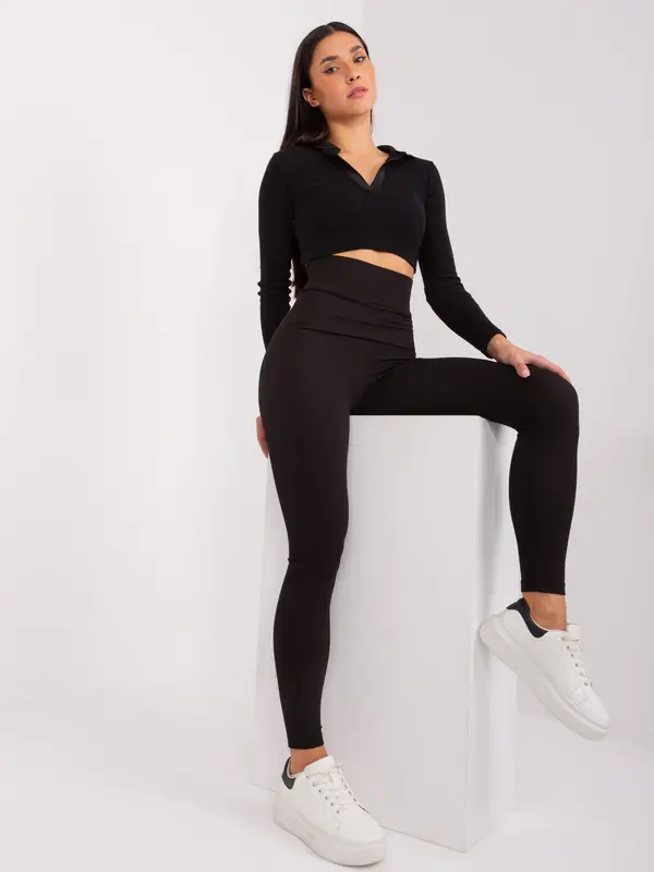 RUE PARIS Leggings-LO-LG-LK-535-01.81-black