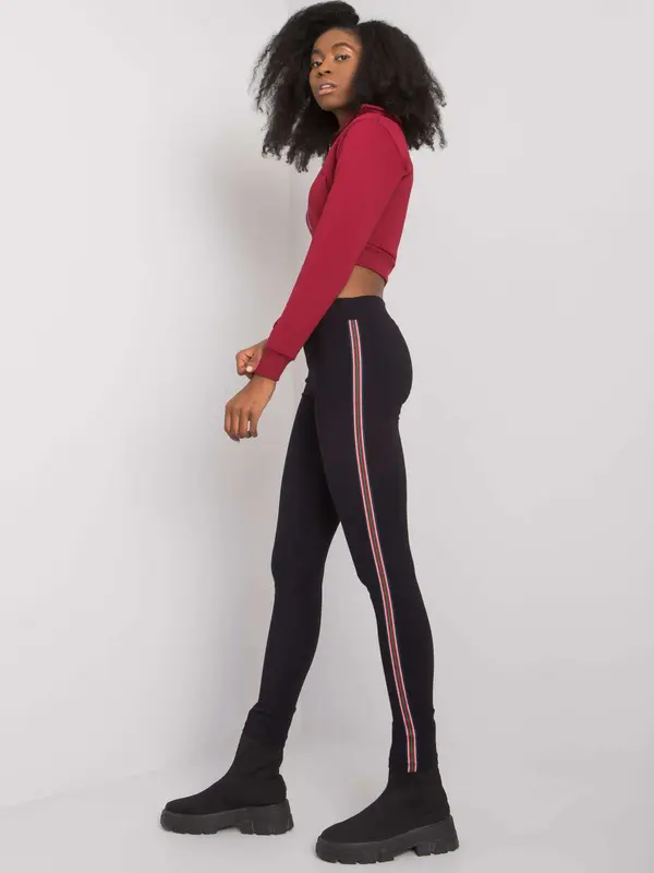 RUE PARIS Leggings-RV-LG-7379.02P-black