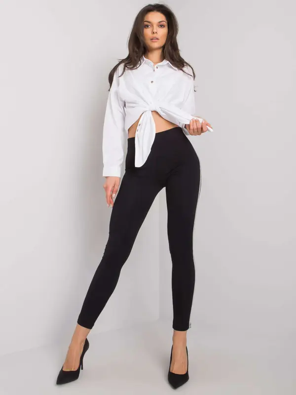 RUE PARIS Leggings-RV-LG-7380.88P-black