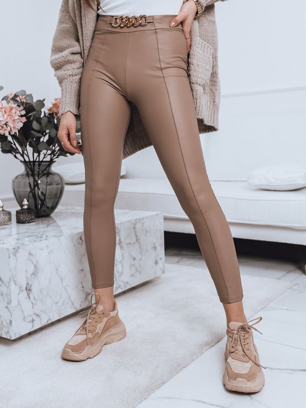 DStreet Legginsy damskie STRIKE beżowe Dstreet
