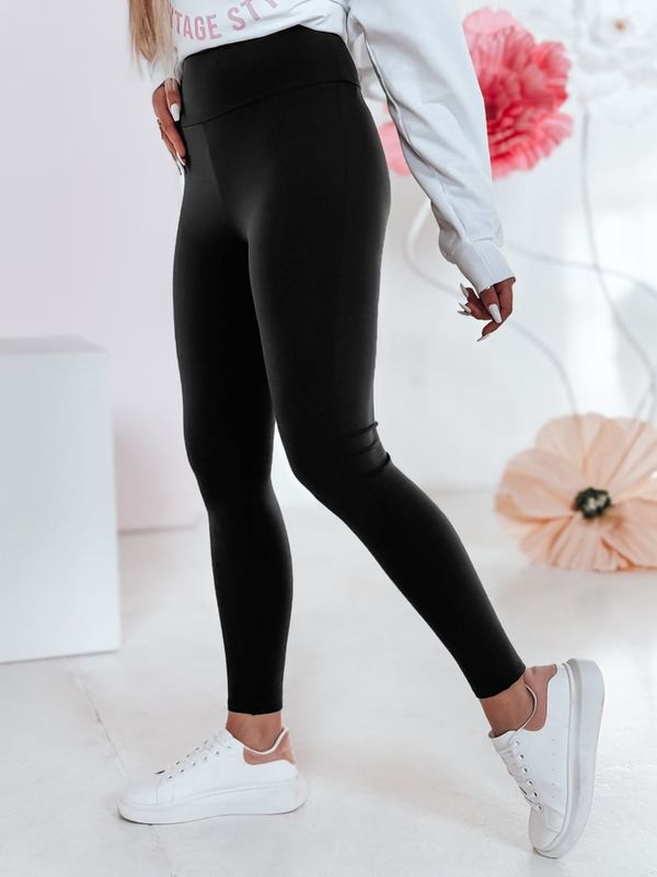 DStreet Legginsy damskie z wysokim stanem SOFLEGG czarne Dstreet