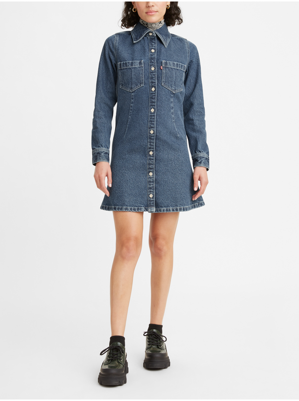 Levi's® Levi's Blue Denim Shirt Short Dress Levi's® - Women