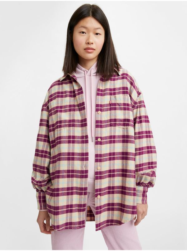 Levi's® Levi's Burgundy-Cream Women's Plaid Shirt Levi's® Remi Utility - Women's