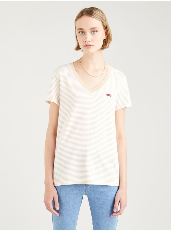 Levi's Levi's Cream-White Women's Striped T-Shirt - Women's®