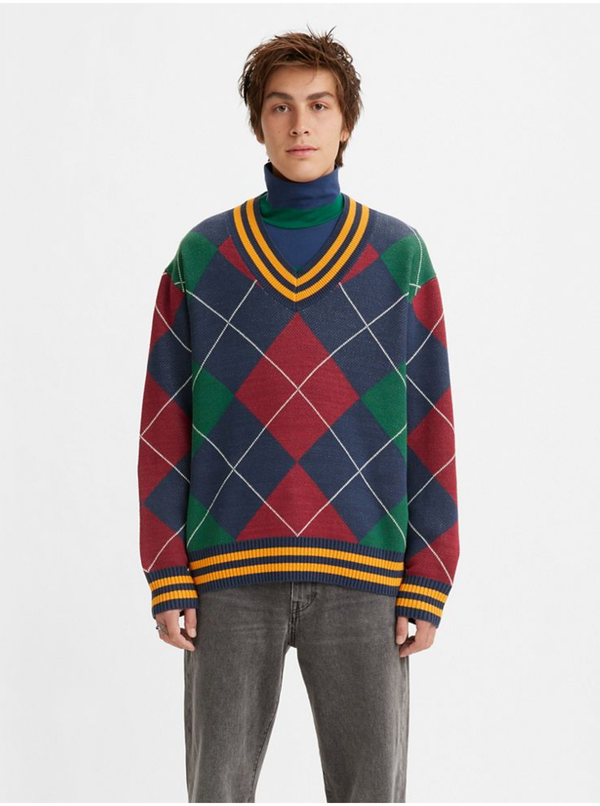 Levi's® Levi's Green-Blue Mens Sweater Levi's® Stay Loose Vneck Sweater Athle - Men