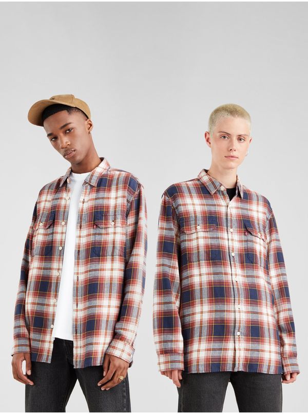 Levi's® Levi's White-blue unisex checkered shirt Levi's® Jackson Worker - Men's