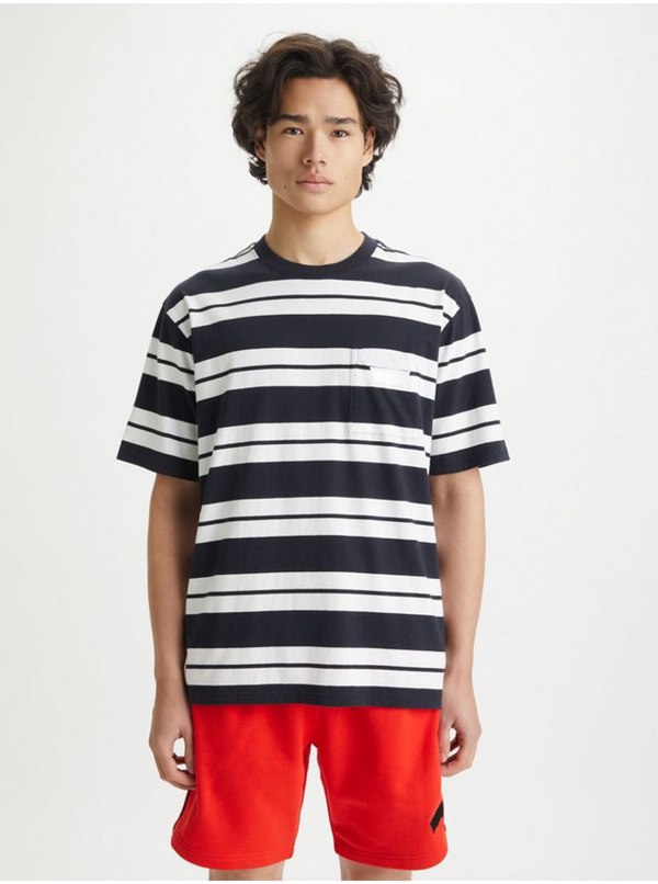 Levi's® Levi's White Mens Striped T-Shirt Levi's® Stay Loose Graphic PKT T Stri - Men