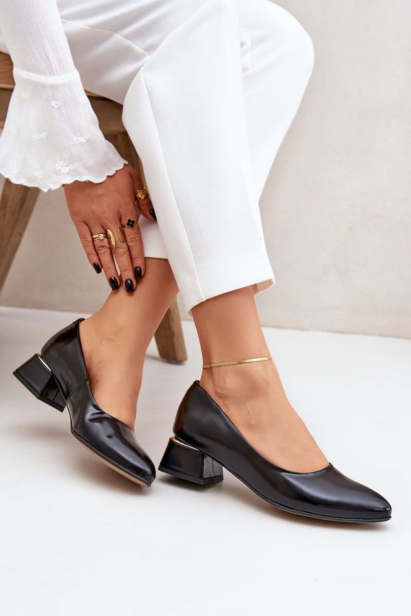 Lewski Shoes Lewski Shoes Leather Heels Lewski 3118 Black