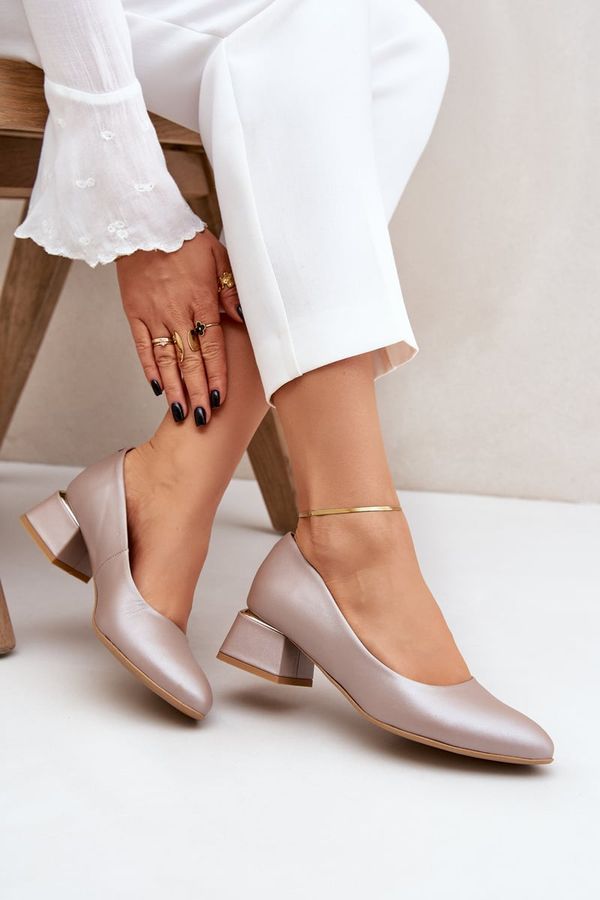 Lewski Shoes Lewski Shoes Leather Pumps Lewski 3118 Dark Beige