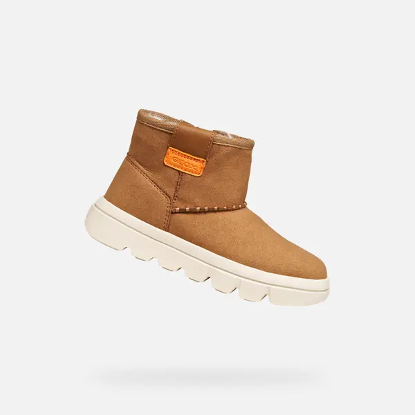 GEOX Light Brown Girls Ankle Boots Geox Willaboom - Girls