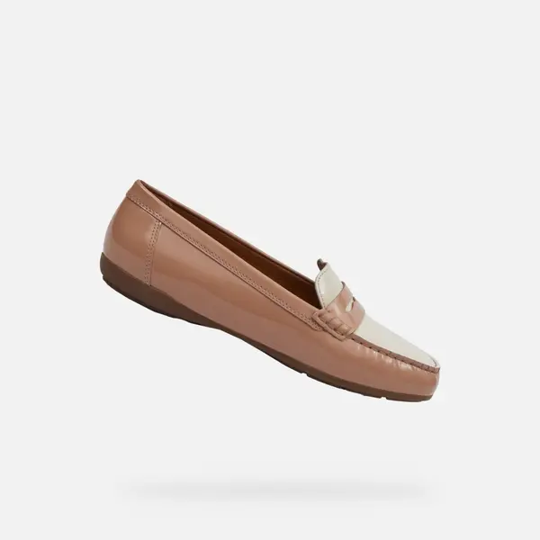 GEOX Light brown women's moccasins Geox Annytah MOC - Women's