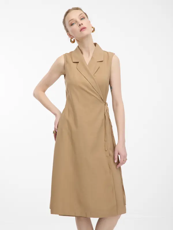 Orsay Light brown women's wrap dress ORSAY
