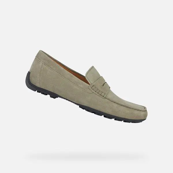 GEOX Light green men's moccasins Geox Kosmopolis + Grip - Men's