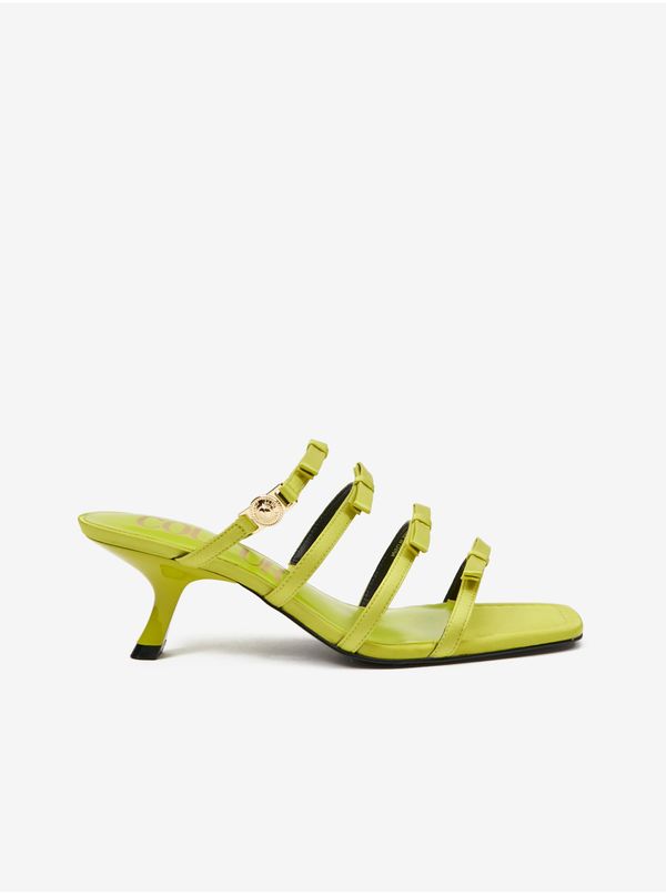 Versace Jeans Couture Light Green Women's Heeled Slippers Versace Jeans Couture Fon - Ladies