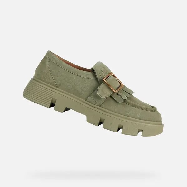 GEOX Light green women's moccasins Geox Vilde - Women's
