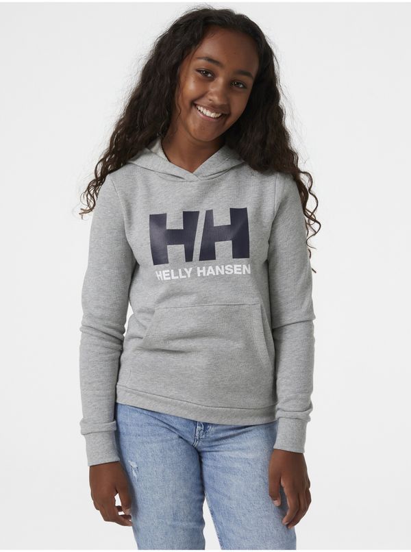 Helly Hansen Light grey children's striped hoodie HELLY HANSEN - Girls