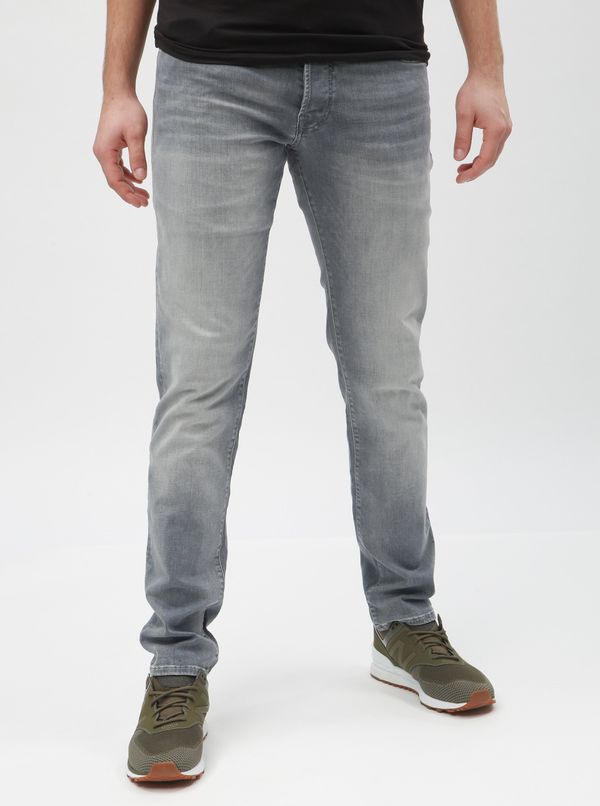 Jack & Jones Light Grey Slim Fit Jeans with Embroidered Effect Jack & Jones Glenn - Men