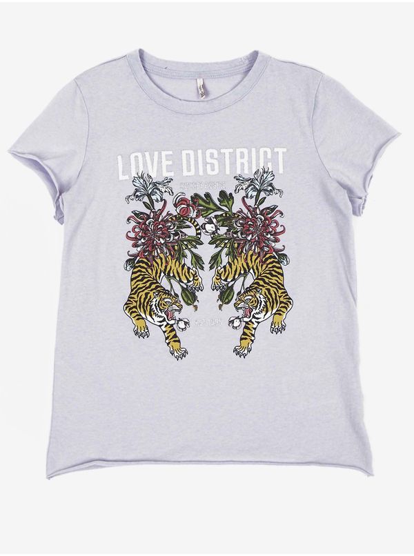 Only Light purple girly T-shirt ONLY Lucy - unisex