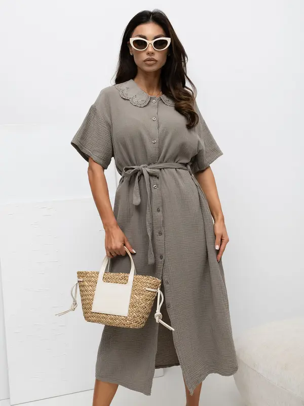 Italy Moda Ljetna muslin košulja-haljina