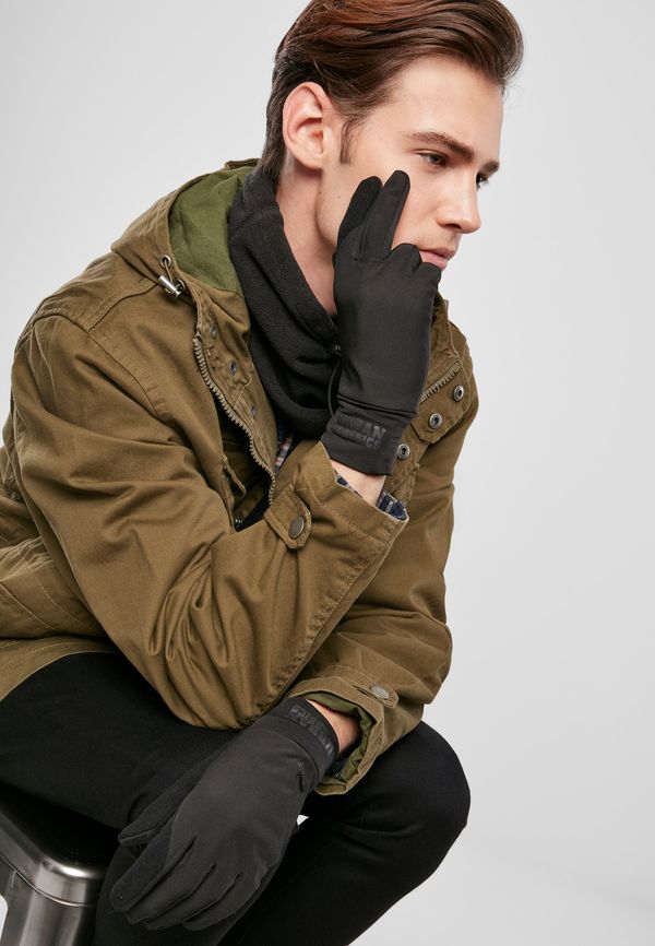 Urban Classics Logo Cuff Performance Gloves Black