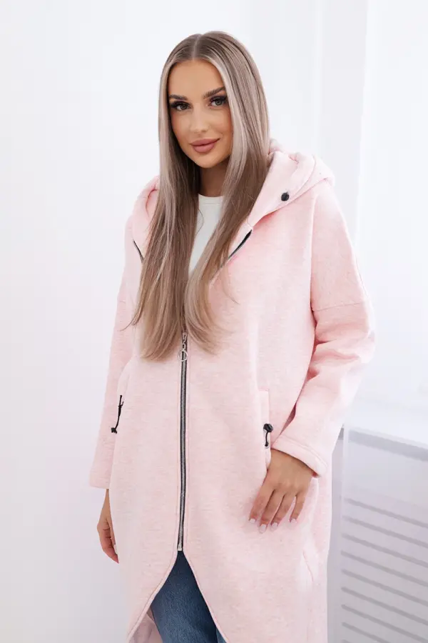 Kesi Long insulated sweatshirt powder pink melange