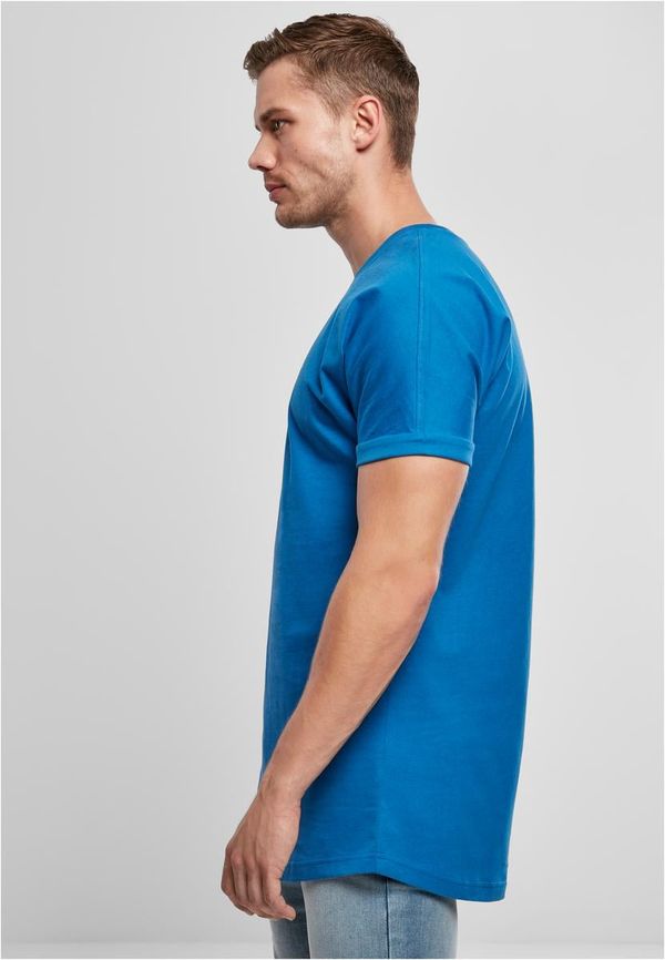 UC Men Long Shaped Turnup Sports Blue T-Shirt
