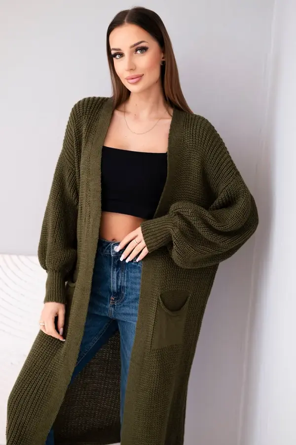 Kesi Włoski Long sweater khaki