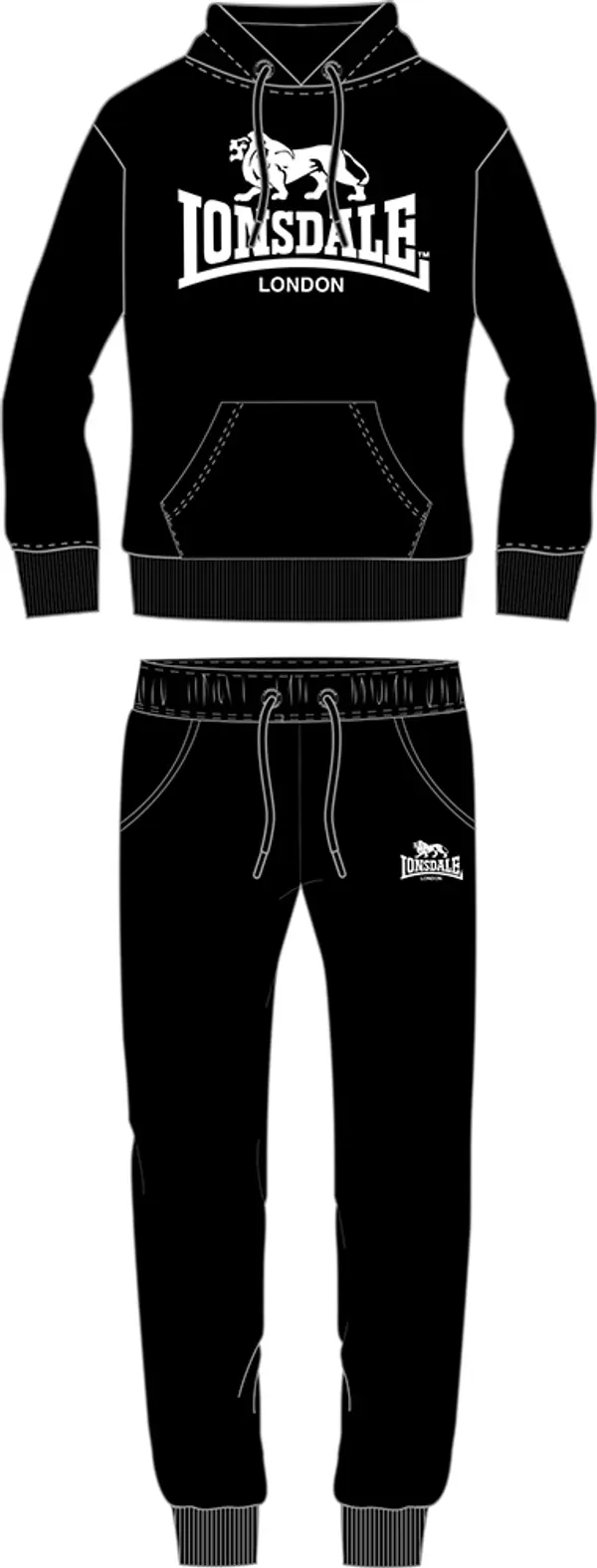 Lonsdale Lonsdale muški set majica s kapuljačom