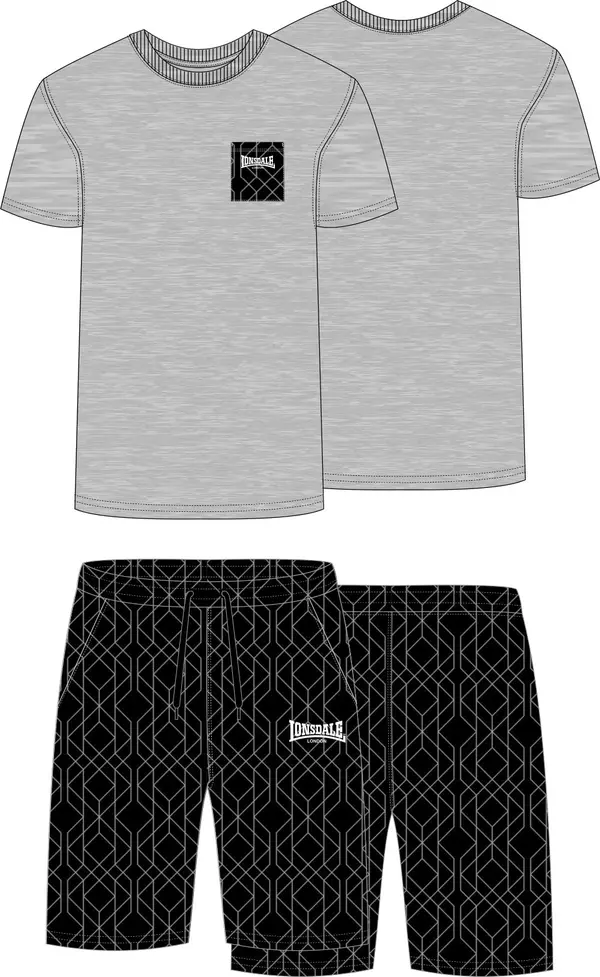 Lonsdale Lonsdale muški set majice i kratkih hlača, regular kroj