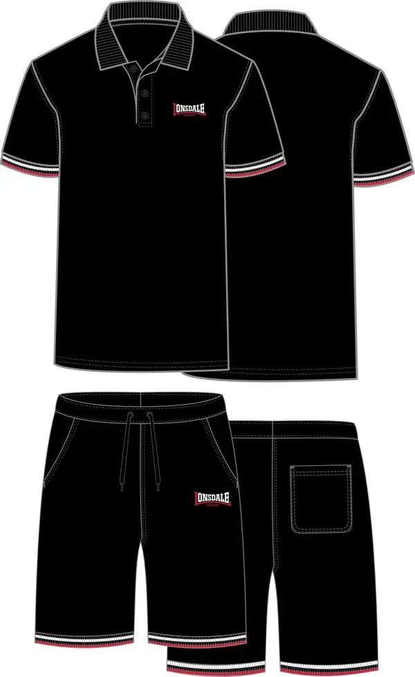 Lonsdale Lonsdale muški set polo majice i kratkih hlača