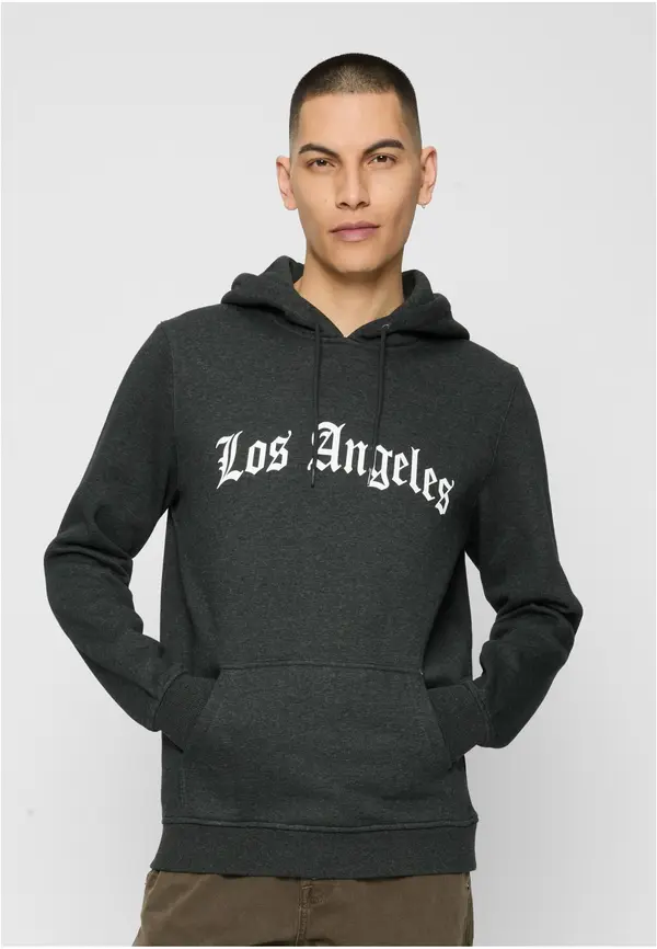 Mister Tee Los Angeles Text Hoody Charcoal