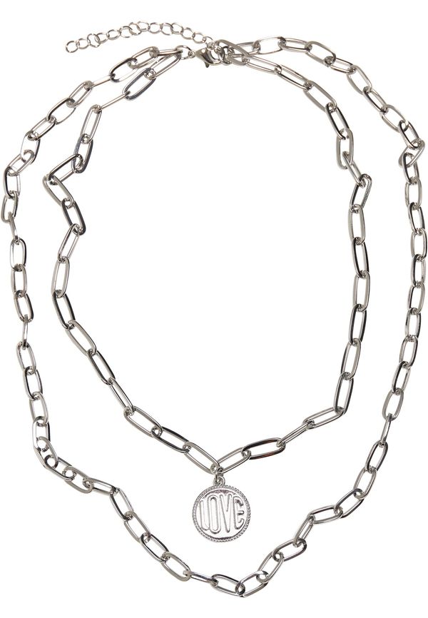 Urban Classics Love Basic Necklace - Silver Color
