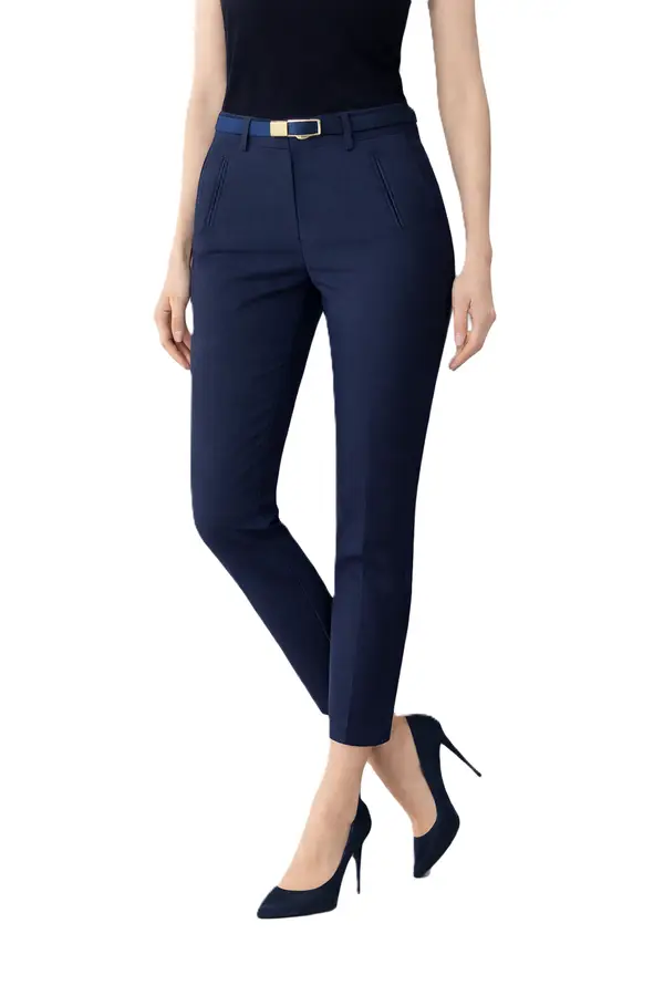 M.Sara M.Sara - Women's 7/8 Chino Trousers + Belt - Dm2896j-11