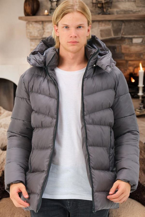 dewberry M8659 DEWBERRY MEN'S COAT-PLAIN ANTHRACITE