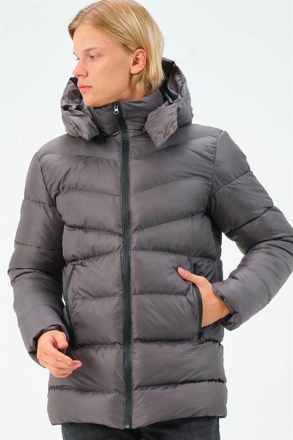 dewberry M8659 ROSA MUŠKI KAPUT-ANTRACIT