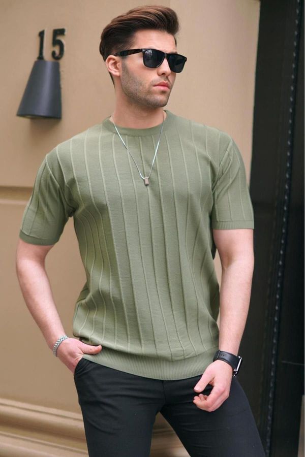 Madmext Madmext Men's Mint Green T-Shirt 5684