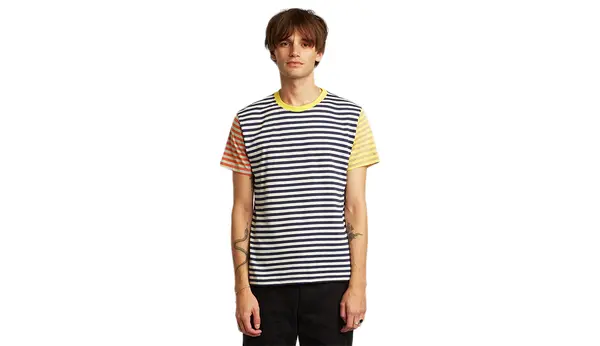 Dedicated Majica Dedicated Stockholm Block Stripes Multi Color