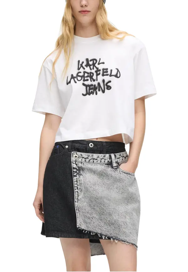 Karl Lagerfeld Jeans Majica kratkih rukava s trapericama Karl Lagerfeld