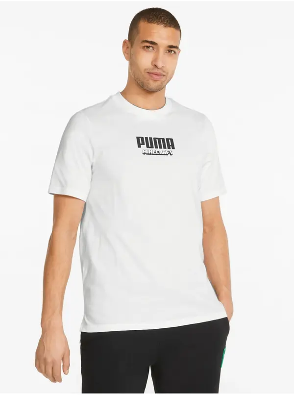 Puma Majice - Puma x MINECRAFT Graphic Men's Tee White Bijela