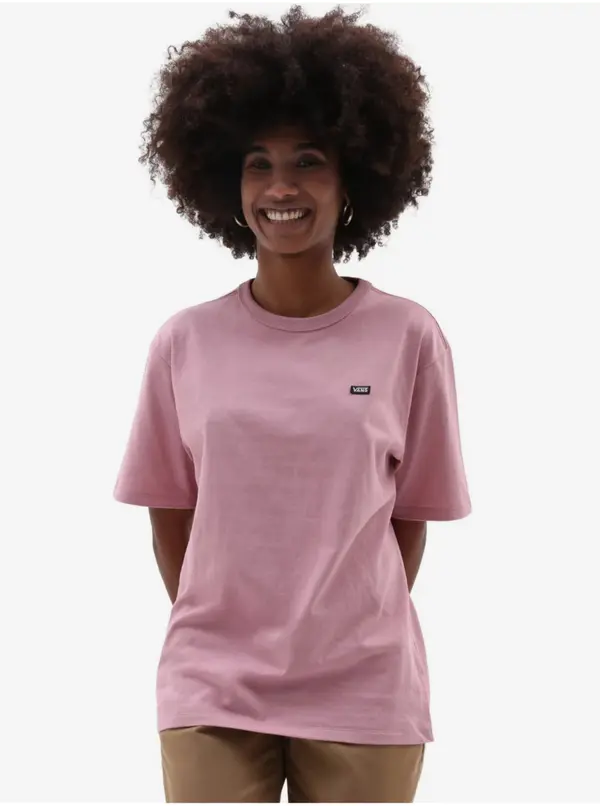 Vans Majice - Vans Off The Wall Tee Roza