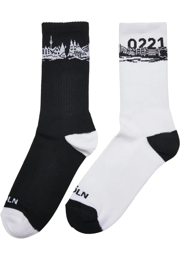 Mister Tee Major City 0221 Socks 2-Pack Black/White