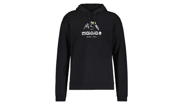 Maloja Maloja DroM. Crna majica s kapuljačom