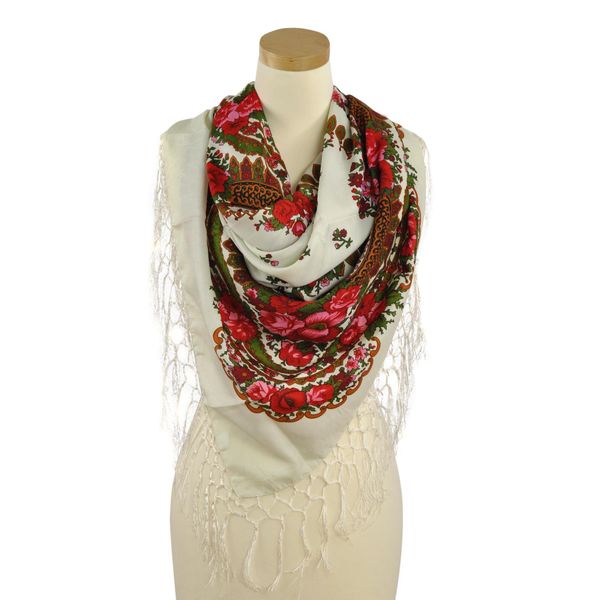 Art of Polo Marama Art of Polo Art_Of_Polo_Shawl_Sz13023-2_White/Red