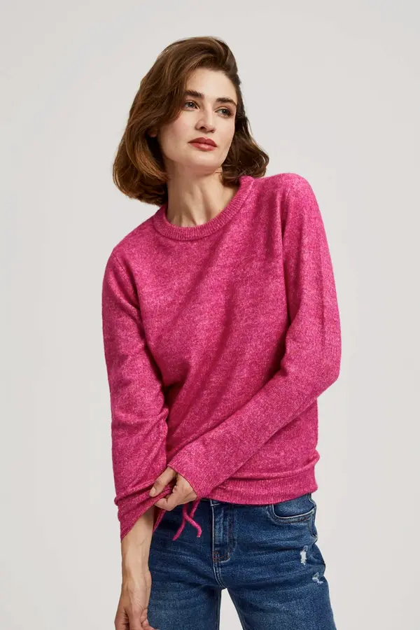 Marisse Marisse Fuchsia Tie Sweater
