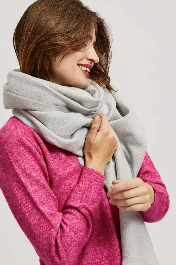 Marisse Marisse Plain Gray Scarf