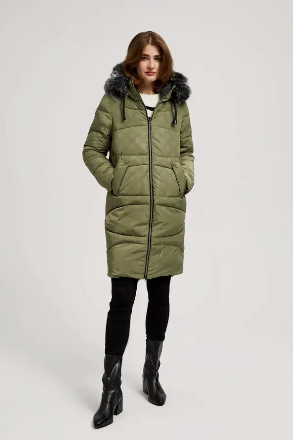 Marisse Marisse Quilted Jacket With A Warm Hood