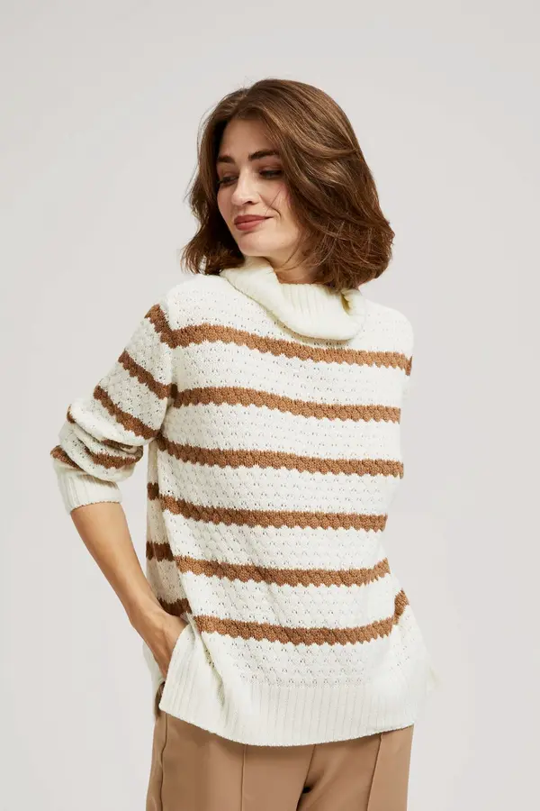 Marisse Marisse Striped Turtleneck Sweater
