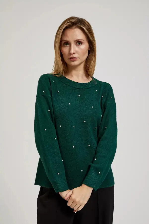 Marisse Marisse Sweater With Rhinestones